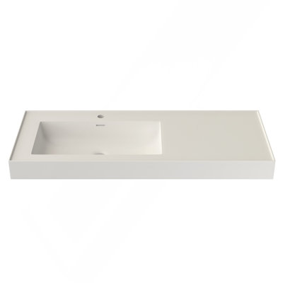 Basin 47 Inch Bathroom Solid surface , Matte White Color