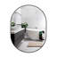 Miroir mural ovale en métal-341422519