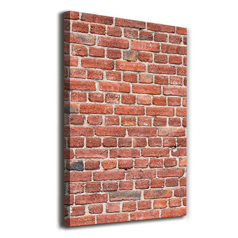 Brick Wall 1 Piece Wrapped Canvas Wall Art