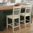 Ashby Solid Wood Slat Back Counter Height Barstools in White Finish, Set of 2-2115261544