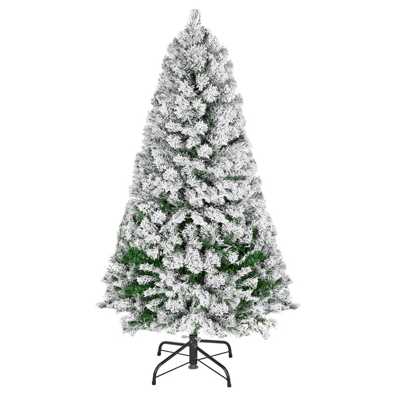 Arbre de Noël, arbre artificiel floqué de 4 pi, arbres de Noël de Noël avec 120 lumières DEL blanc chaud, 8 modes d'éclairage et 539 branches pour la décoration de bureau à domicile