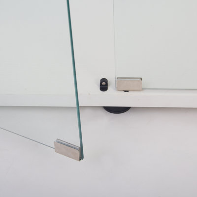Vitrine en verre 2 couches avec 2 portes