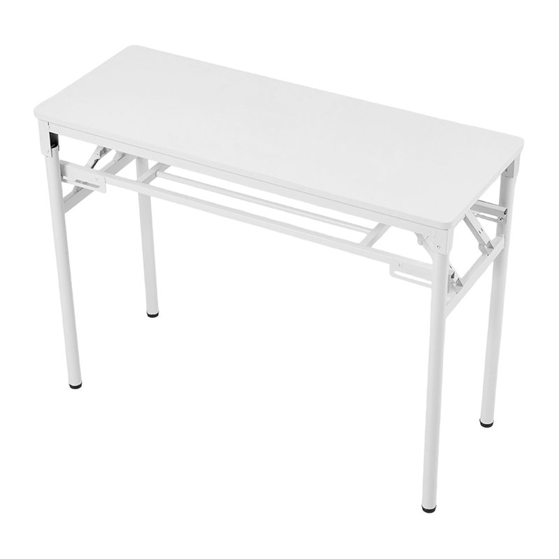 MDF Iron Writing Desk, 75cm H x 80cm W x 40cm D, White