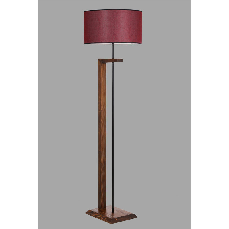Johnsburg 163cm Traditional Floor Lamp, Red, Brown
