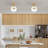 11.2‘’-1 Light  Sphere Globe Frosted Glass Semi Flush Mount For Dining Room Hallway-137798840