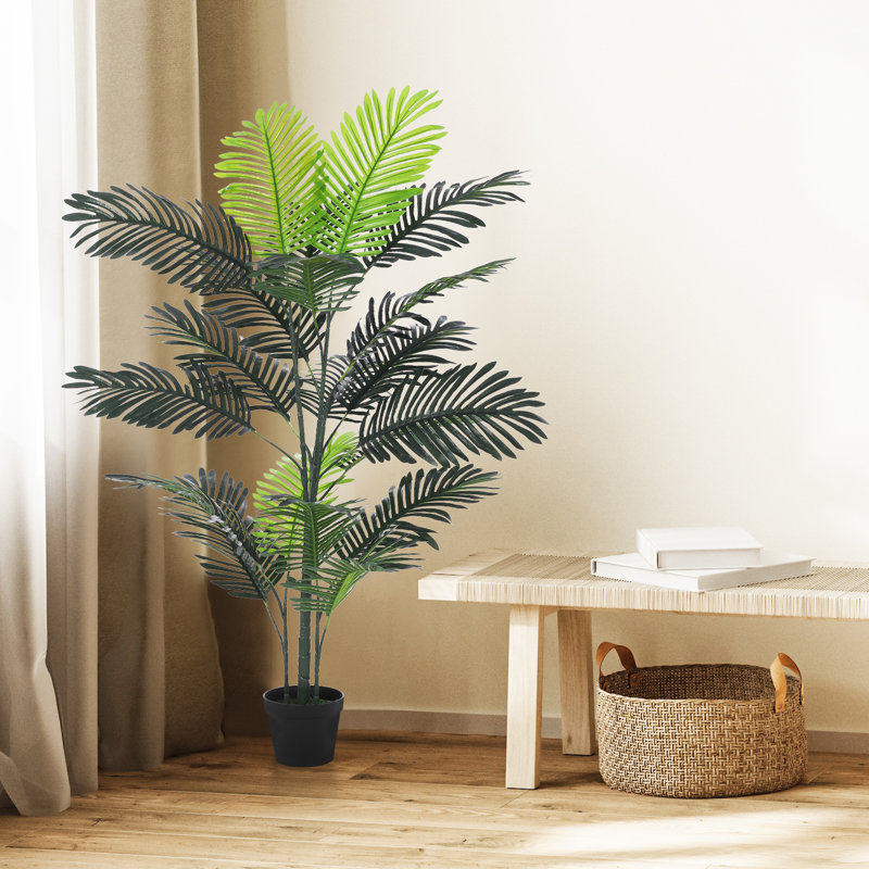 48 po Faux Palmier en pot, H 47 po x l 7 po x P 7 po