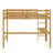 Twin Elevated Wooden Loft Bed, Comprehensively Fitted With Safety Railing, Integrated Desk, And Step Ladder-425410108