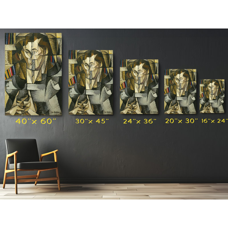 Diego Rivera Jacques Lipchitz Canvas Print, 60" H x 40" W