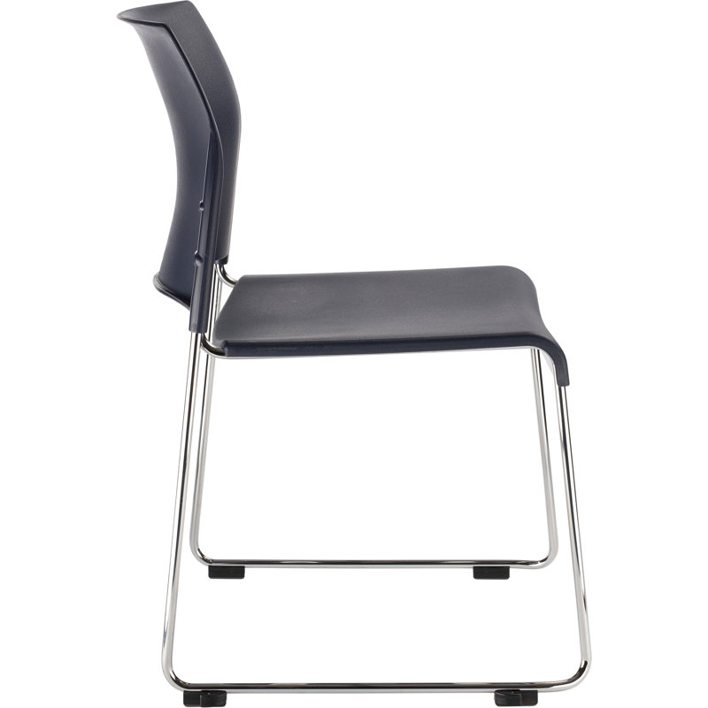 Navy Metal and Plastic Stacking Cafetorium Chair