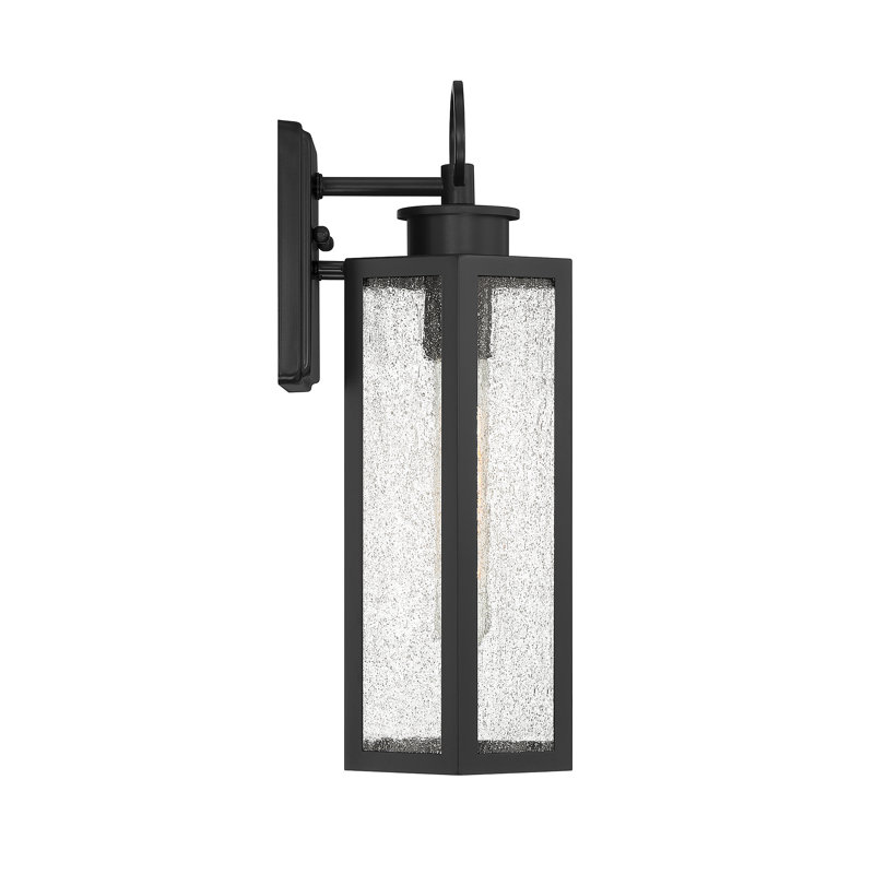 Applique murale extérieure Mingee à 1 lumière, couleur noire