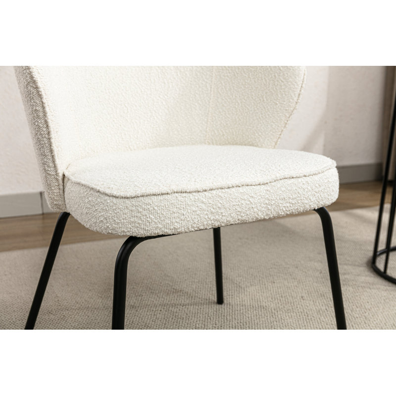 Chaise de salle à manger Donohoe Boucle, 2, Ivoire
