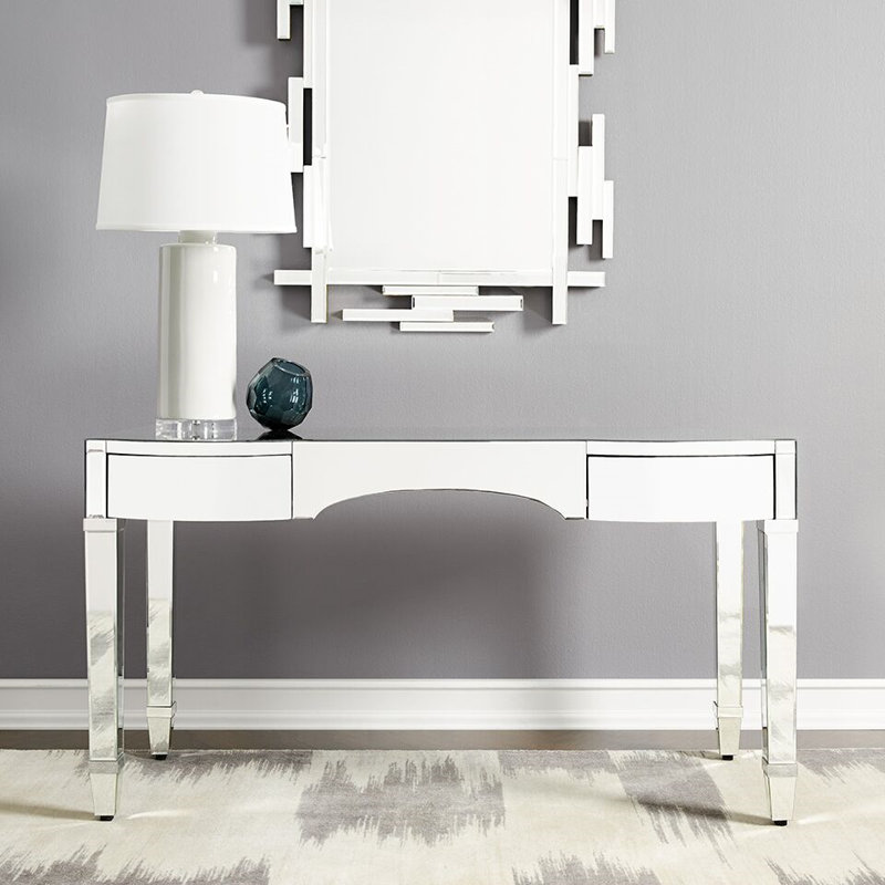 Edith Flat Metal Wall Mirror, Bronze