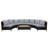 8 - Person All-Weather Wicker Outdoor Conversation Set Curved Patio Seating Group with Cushions and Coffee Table-1730611200