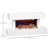 32" Electric Fireplace Heater with Mantel, Remote Control, White