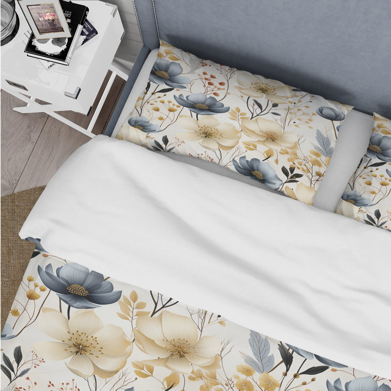 Literie Ethereal Botanics, Housse de couette simple + 1 taie décorative stan