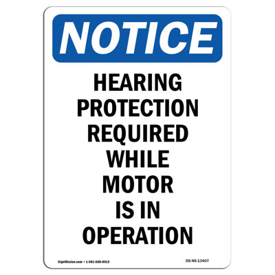 Hearing Protection Required While Sign