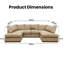 5 Seater Corduroy Corner Sofa -175015259