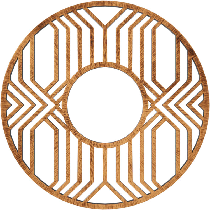 Médaillon de plafond de style Empire de 20 po x P 7 pi 8 po x P 1/2 po, H 20 po x l 20 po x P 0,5 po, Cuivre antique
