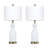 27" Bedside Glass USB Table Lamp with Touch Control and Night Light