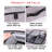 2 Packs Foldable Under Bed Clothes Organizer With Lids, Underbed Storage Bins With Handles And Clear Window (Gray+Light Gray)