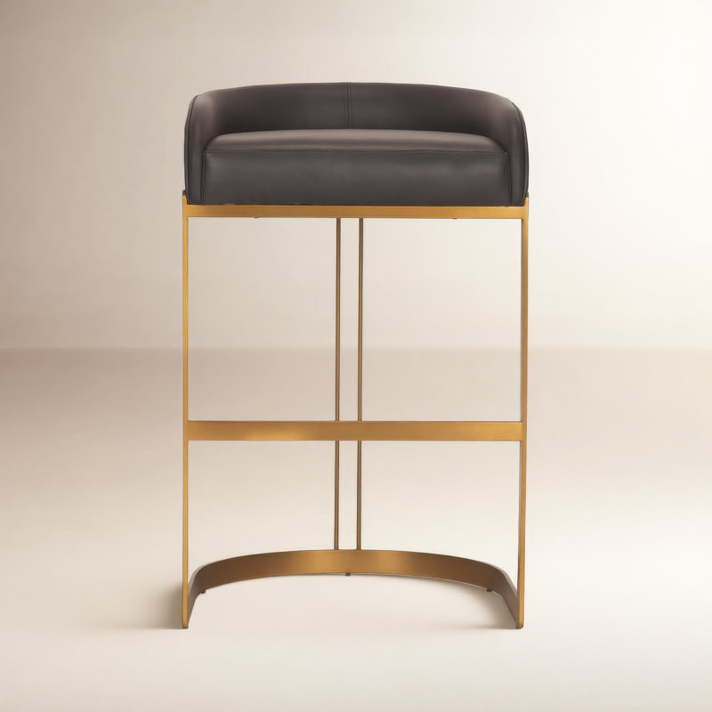 Hollyfield 29" Bar Stool, Black, Bar Stool (29.75" Seat Height)