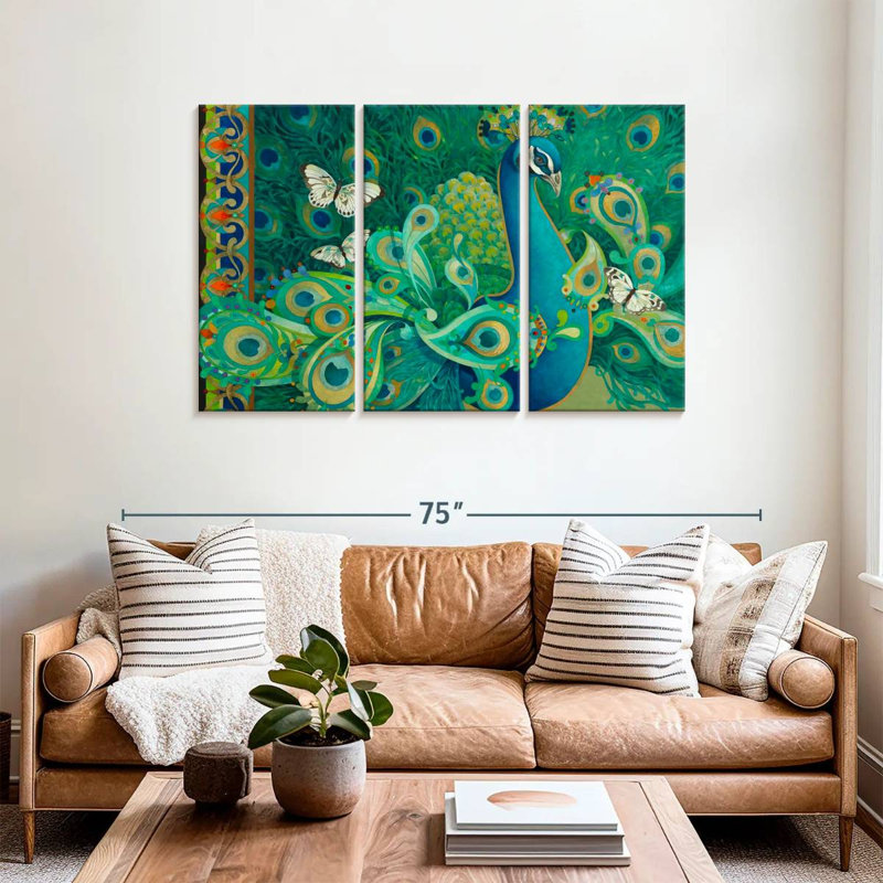 Paisley Peacock, 36" H x 57" W