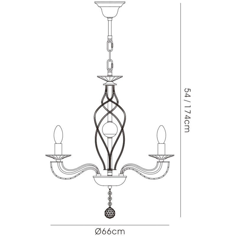 6 - Light Candle Style Chandelier