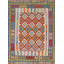 Tapis multicolore en laine réversible Kilim 4 x 6