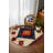 Kaia Collection Digital Print Cotton-Polyester Burgundy Moroccan Rug-1277557529