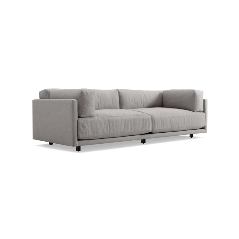 Sunday Sofa, Agnew Gray Textured Basketweave, 30" H x 102" W x 40" D