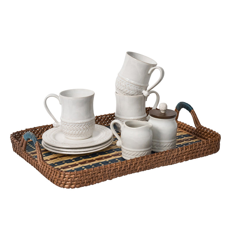 Danish Stripe Tray - Navy