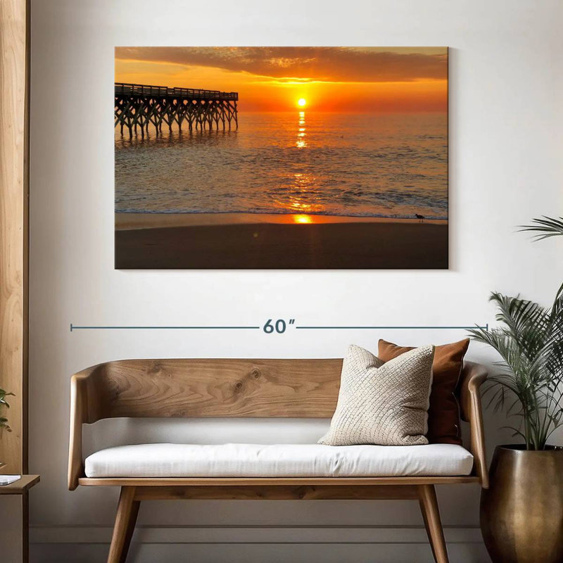 Aletra Wrightsville Beach au coucher du soleil, H 32 po x l 48 po