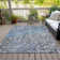 Machine Washable Indoor/Outdoor Xhevrie Blue Rug