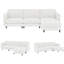 Canapé de grande taille à 3 places de 107,8 po, canapés en forme de L avec repose-pieds mobile, accoudoirs avec poches, fauteuils en tissu modernes pour le salon, l’appartement, le bureau-1458546113