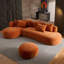 Canapé modulaire en L surdimensionné de 134,63 po avec repose-pieds avec méridienne et siège profond pour salon ORANGE-1059024129-1059024133