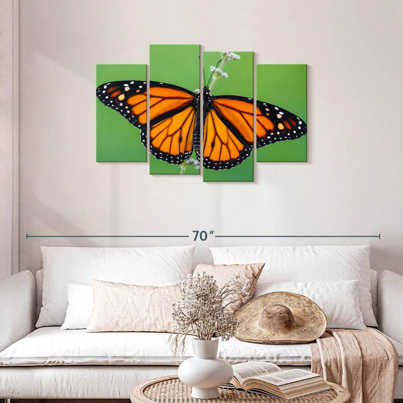 Joli papillon monarque Brampt, H 27 po x l 43 po