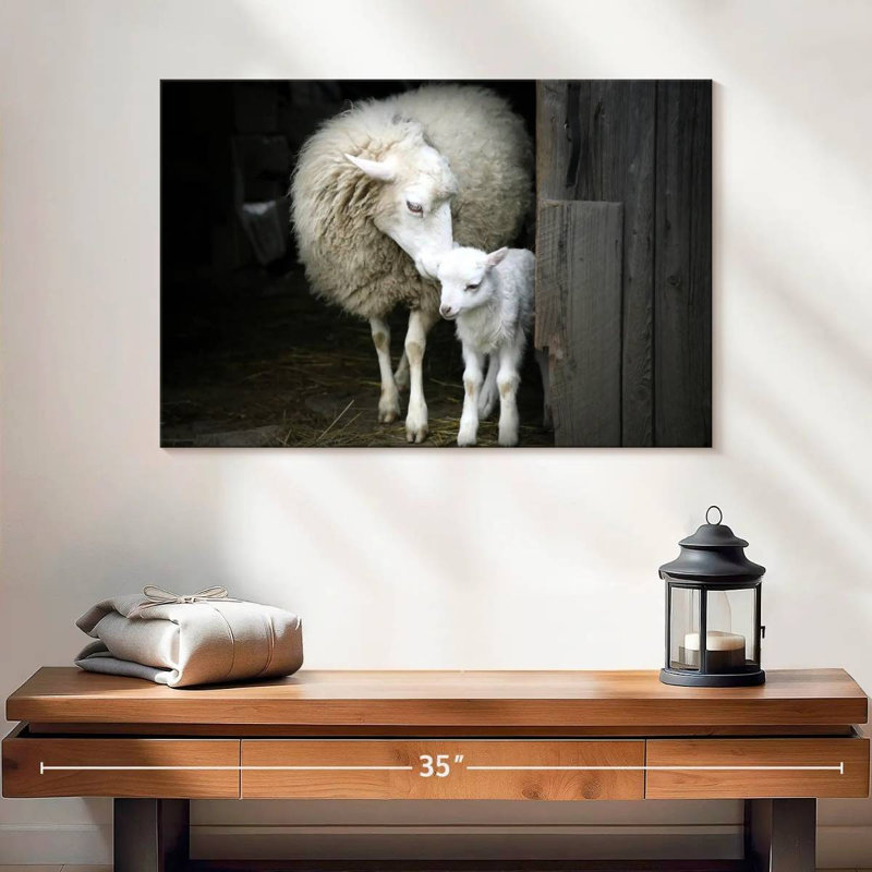 Brampt Maternal Sheep, 16" H x 24" W
