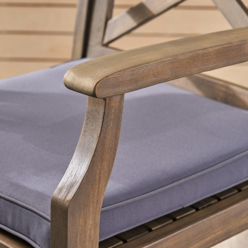 Wood - Marvelous Water- Cushions 45.09" For Terrace Outdoor Lounge, Gray/Gray