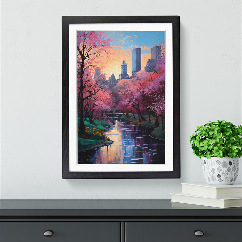 Central Park Informel - Framed Print, Black Framed, 34cm H x 25cm W x 2cm D