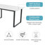 Extendable Metal Base Dining Table
