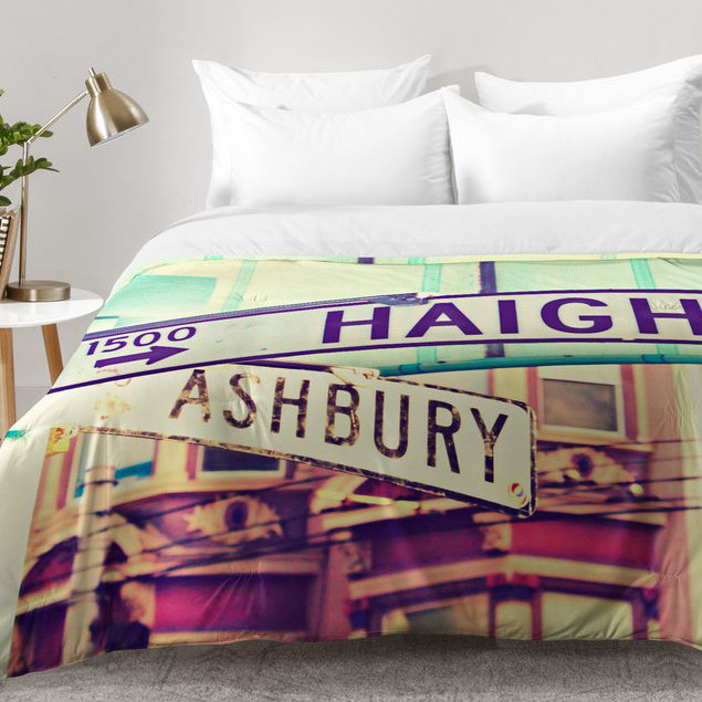 Ensemble d'édredon Haight Ashbury, Édredon pour lit simple TG + 1 taie décorative