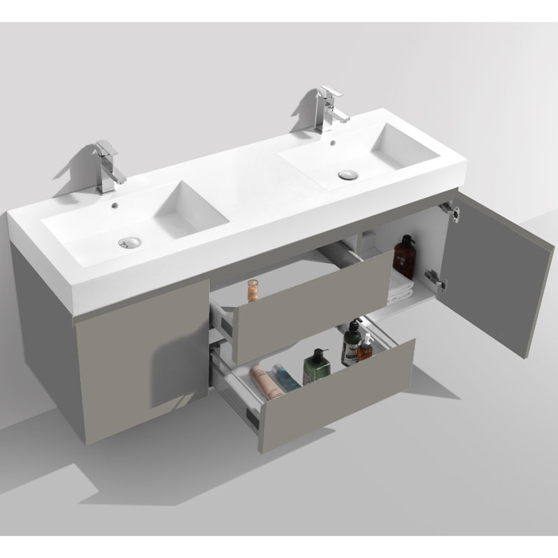 Ensemble de meuble-lavabo double 59 po Janne