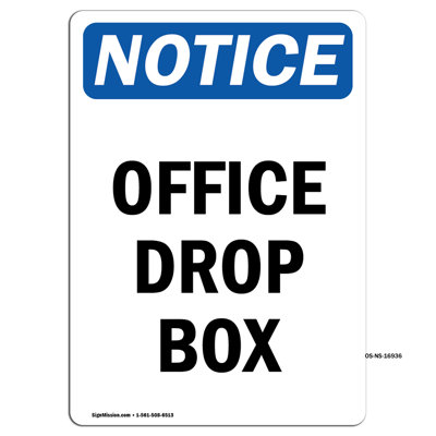 Office Drop Box Sign
