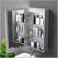 Armoire à pharmacie à DEL avec miroir, armoire de salle de bain avec éclairage, encastrée ou murale, 3 températures de couleur, antibuée
