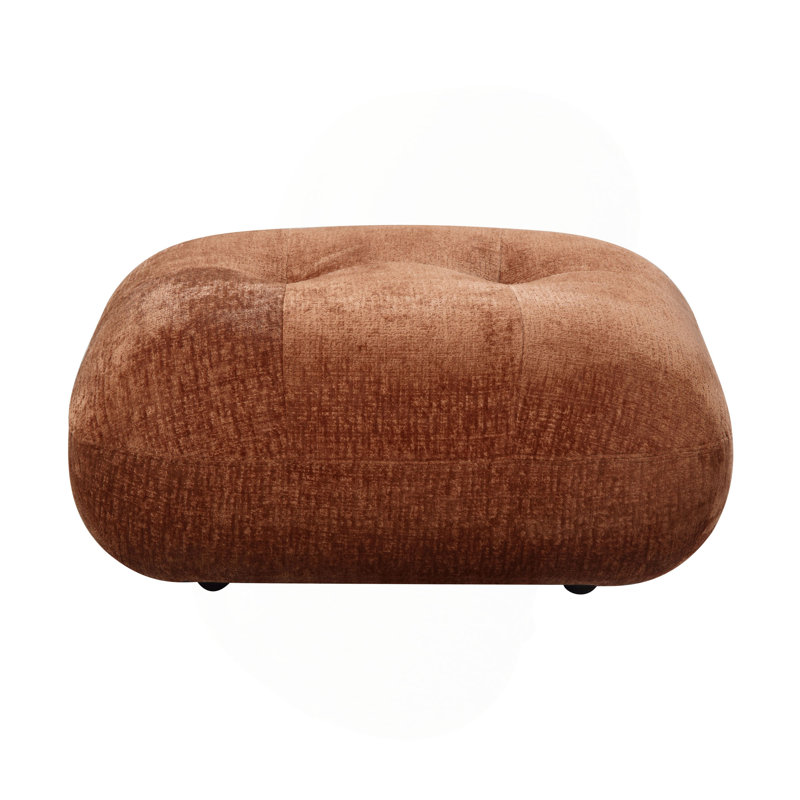 Repose-pieds beige en filet Sandwich Mesh