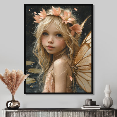 «Cute Little Elf - Wings Angel», reproduction d'art murale