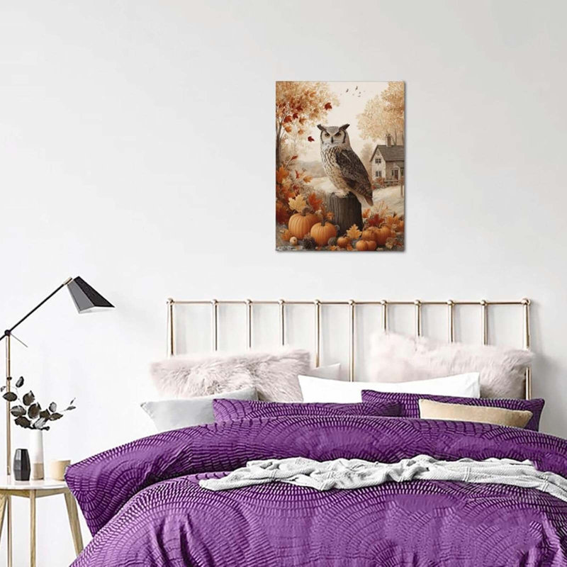 Autumn Pumpkin Leaves Wall Decor 30x40cm