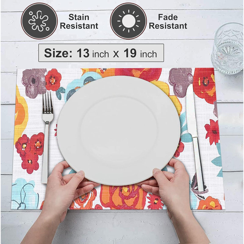 Ensemble de 6 napperons de table de salle à manger Placemats
