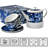 Day and Night Ceramic Set of Teapot and 2 teacups with saucers