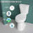 21" Extra Tall Compact Two Piece Toilet for Seniors, 1.28 GPF Tornado Single Flush, MAP 1000g, White-113957689